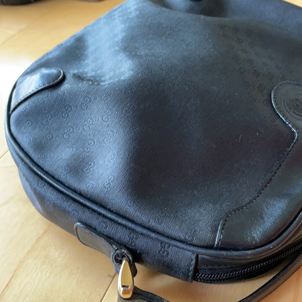 GUCCI 80s black monogram shoulder bag - Picture 12 of 12